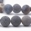 Gestreifter Naturachat - Perlen, matt, grau, 8mm
