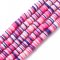 Heishi polymerový korálek - fialovo růžový mix, 8x1 mm