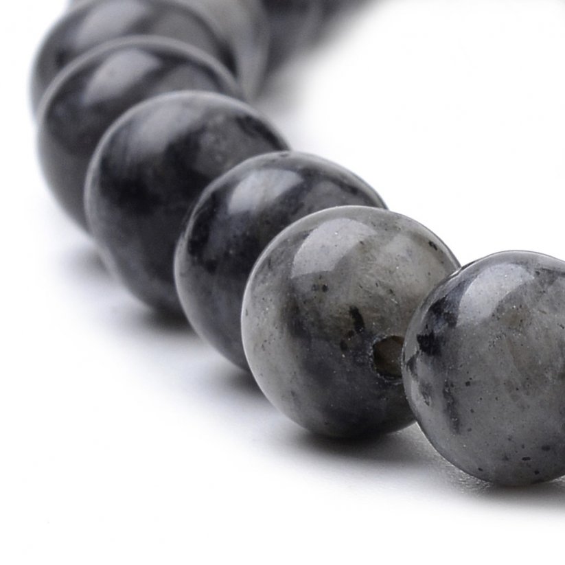 Natürlicher Labradorit - Perlen, schwarz, 8 mm