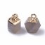 Přívěšek z přírodního šedého achátu, 12x10x10 mm