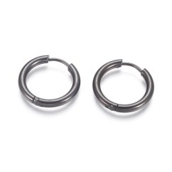Náušnicové zapínání z 304 ocele, 19x2,5 mm, gunmetal