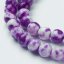 Synthetischer ozeanischer Nephrit - Perlen, lila-weiß, 8 mm