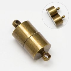 Magnetické zapínanie z mosadze, bronzové, 16x6 mm
