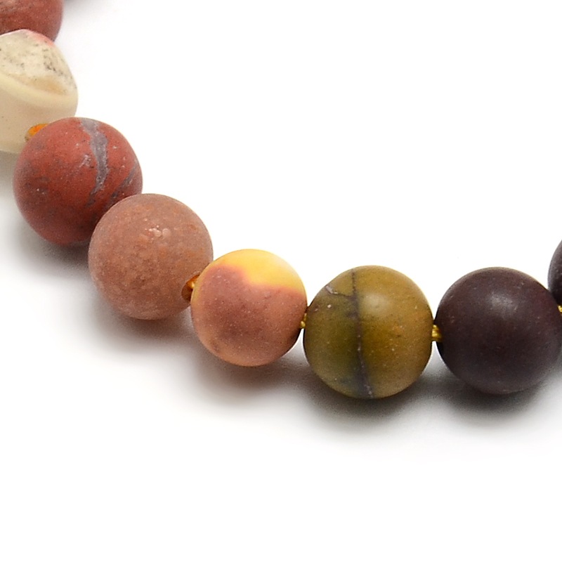 Natürlicher Mookait - Perlen, matt, 8 mm