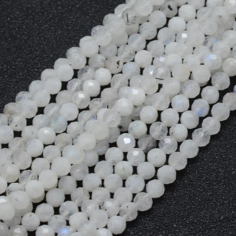 Natürlicher Mondstein - Perlen, geschliffen, 4 mm