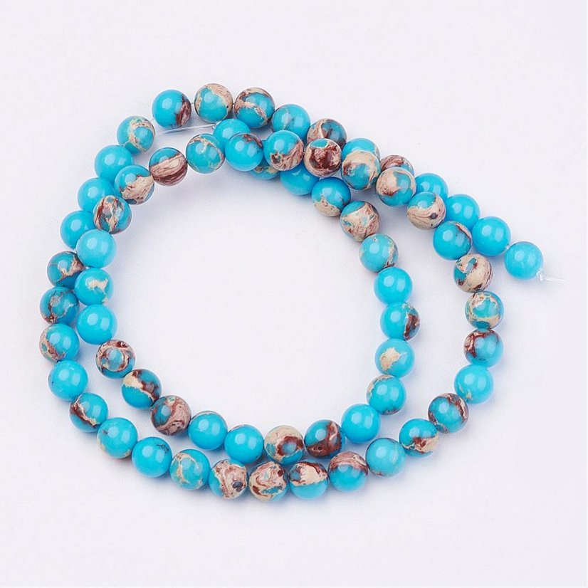 Přírodní regalit - korálky, tyrkysový, 8 mm