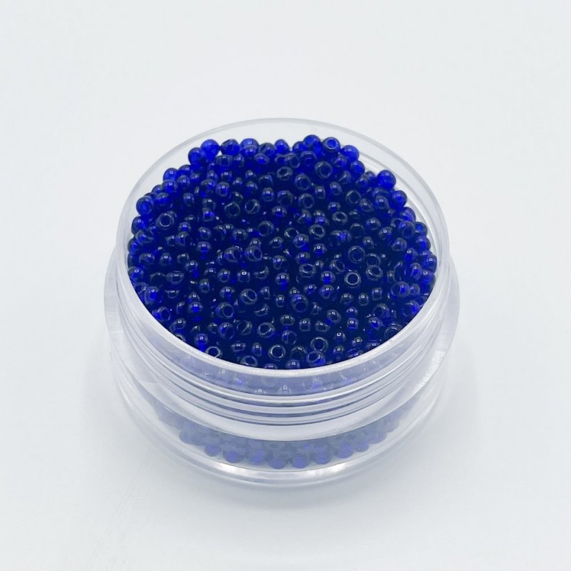 PRECIOSA rokajl 11/0 č. 37100, průhledně modrý - 50 g