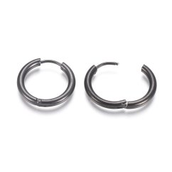 Náušnicové zapínání z 304 ocele, 19x2,5 mm, gunmetal