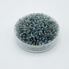 TOHO Round, 11/0, 176, Transparent-Rainbow Black Diamond, rokajlové korálky