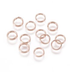 Spojovací krúžok z 304 ocele 5x1 mm vnútorný priemer 4 mm - ružový