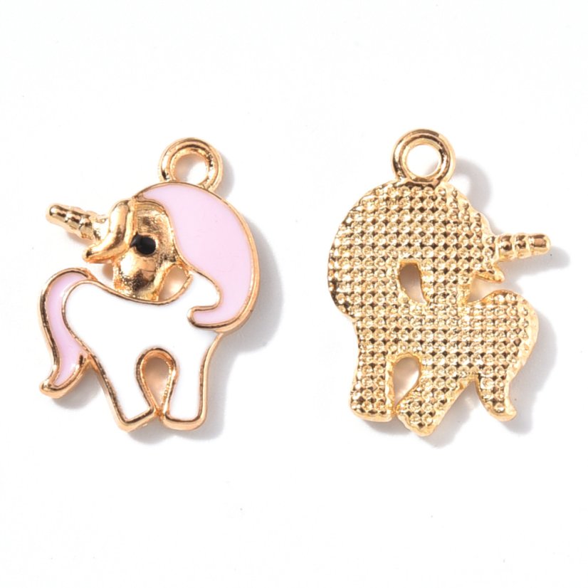 Fém medál, egyszarvú, 20x15x3,5 mm