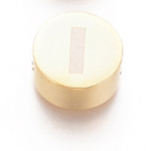 Oceľový oddeľovač, písmenko  I, zlaté, 10x4,5 mm