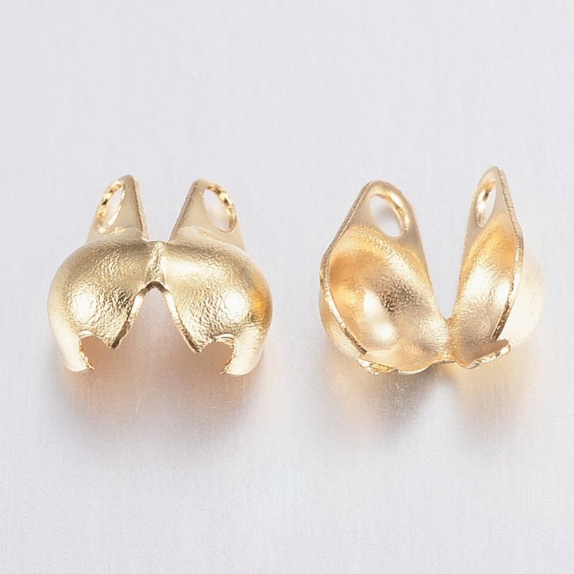 Calota 304 acélból, arany, 6x4x3 mm