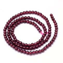Přírodní granát - korálky, hnědé, třída A, 3 mm