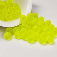 Glasperlen matt - 8 mm, neon gelb