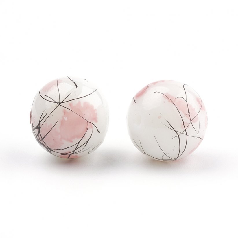 Glasperlen - rosa, 4 mm, Perlenloch 1,1-1,3 mm