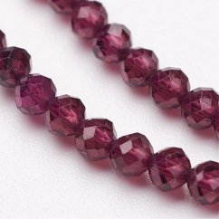 Natürlicher Granat - Perlen, geschliffen, braun, Klasse AA, 2 mm