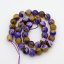 Naturachat - Perlen, geschliffen, violett-gelb, 8 mm