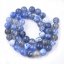 Természetes tűzachát - gyöngyök, kék, 8 mm