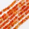 Natürlicher Karneol - Perlen, orange, geschliffen, 3 mm