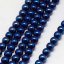 Synthetischer Hämatit - Perlen, metallisiert, Klasse A, blau, 8 mm