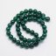 Természetes achát - gyöngyök, zöld, 8 mm