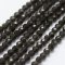 Natürlicher Obsidian - Perlen, schwarz, geschliffen, 2 mm