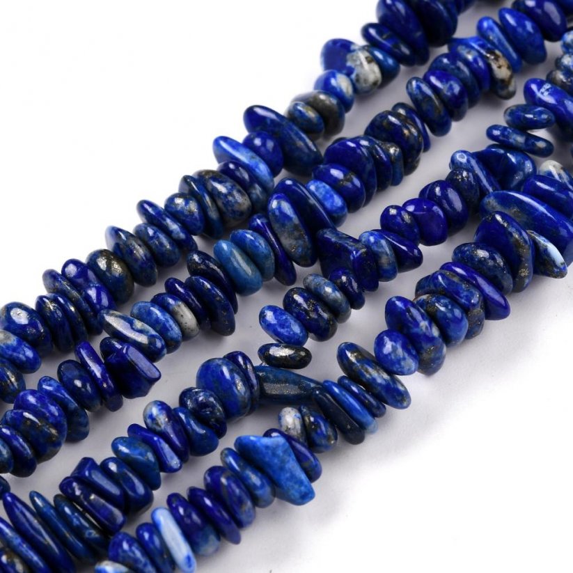 Přírodní lapis lazuli - zlomky, modré, třída A, 3~5x7~13x2~4 mm