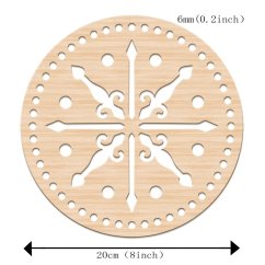 Dřevěné dno na košík, hvězda, 200x6 mm