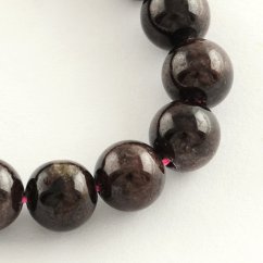Prírodný granát - korálky hnedé 4 mm
