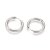 Náušnicové zapínanie z 304 ocele, 19x2,5 mm, strieborné