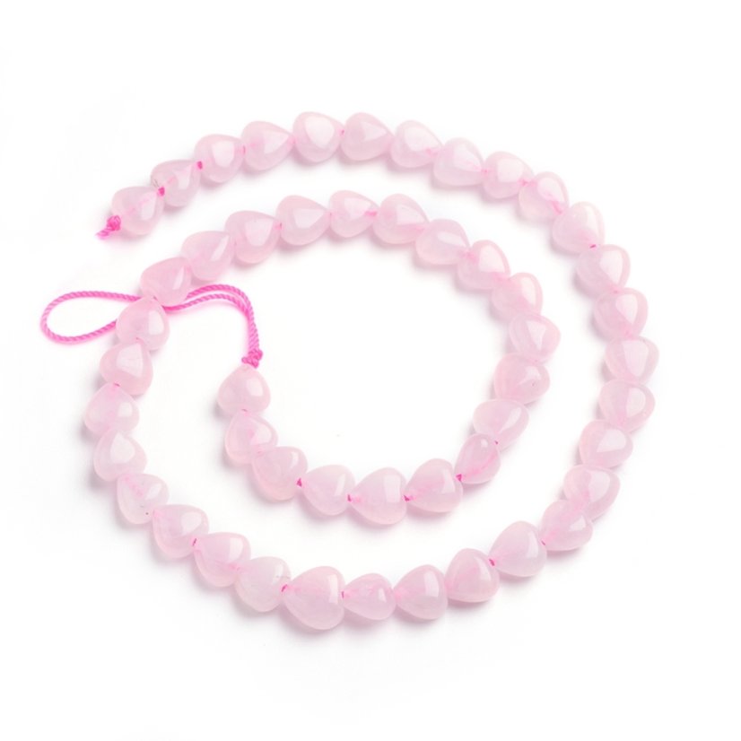 Přírodní růženín - srdíčka, 7.2~9x8.3~8.7x5.2~5.4 mm