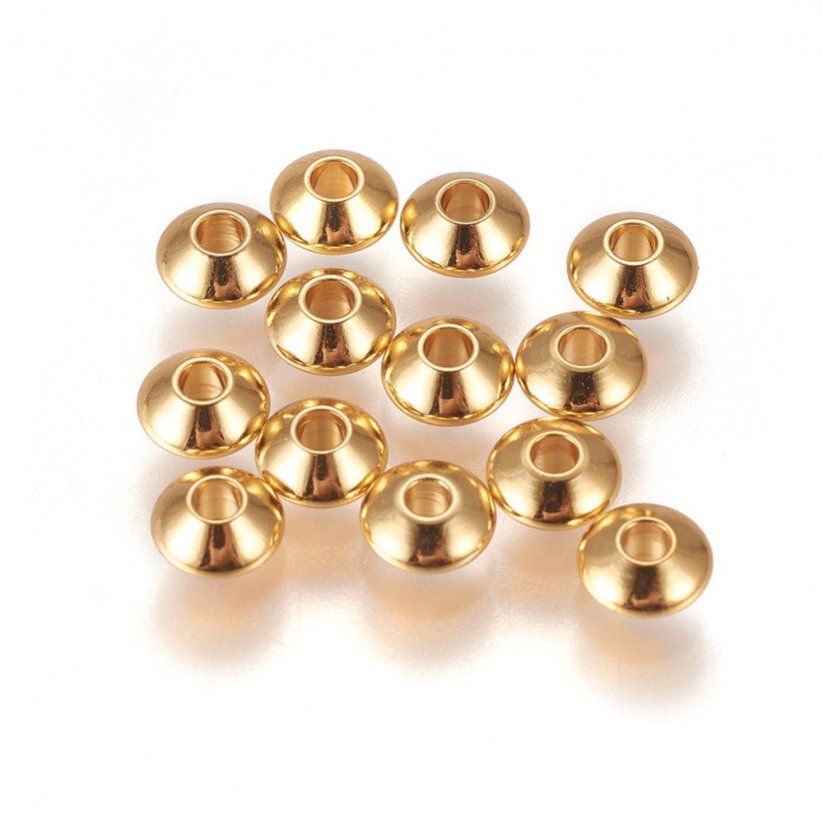 Acél gyűrű, arany, 5,5x3 mm