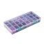 Sklenené korálky mix - 24 farieb, fialové, set 8 mm