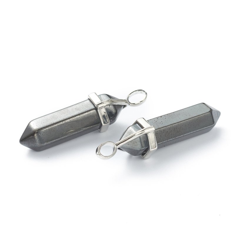 Hematit medál, 39x12x11,5 mm