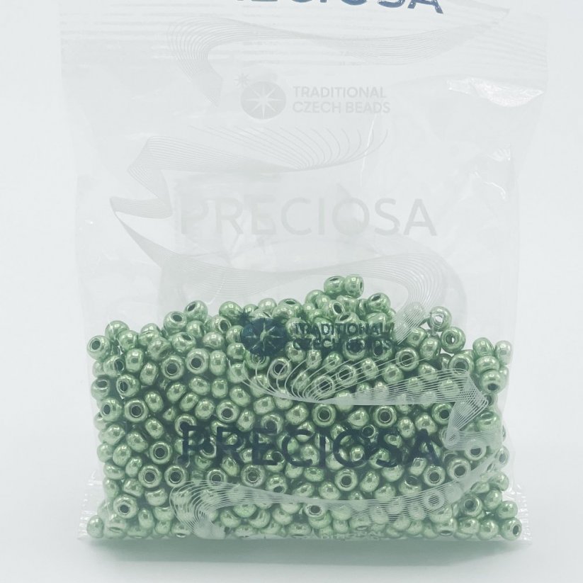 PRECIOSA rokajl 6/0 č. 58250, zelený - 50 g