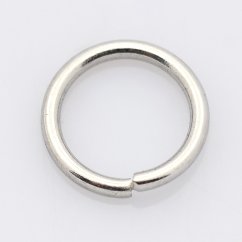 Nyitott csatlakozógyűrű 304 acélból, ezüst, 5,5x0,8 mm