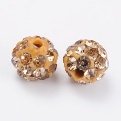 Shamballa gulička 4 mm, prievlak 1 mm, zlatá