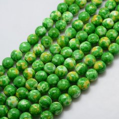 Synthetischer ozeanischer Nephrit - Perlen, grün, 8 mm