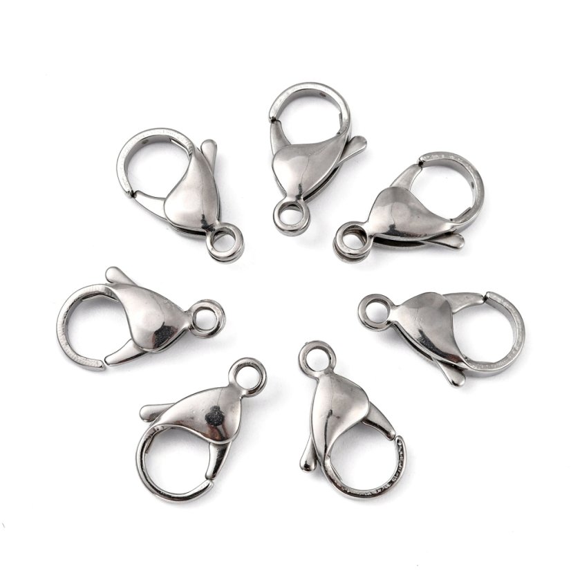 Zapínanie z chirurgickej 316 ocele, 19x12x5 mm, strieborné