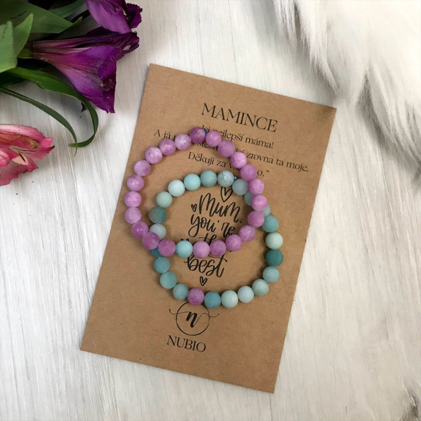 Rodinný náramek z nefritu a amazonitu