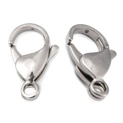Zapínanie z chirurgickej 316 ocele, 19x12x5 mm, strieborné
