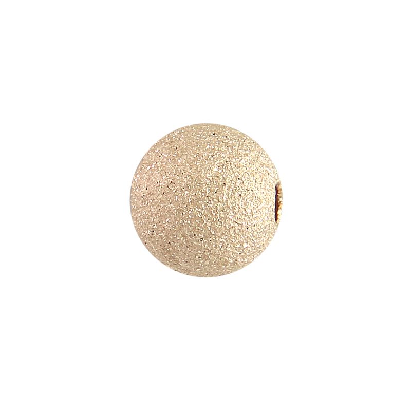 Perle mit Struktur, Stardust, golden, 4 mm, Gold filled
