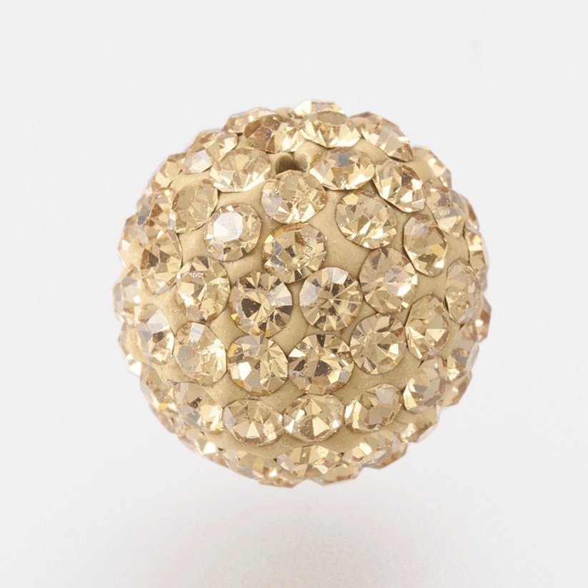 Shamballa kulička 4,5 mm, průvlek 1 mm zlatá