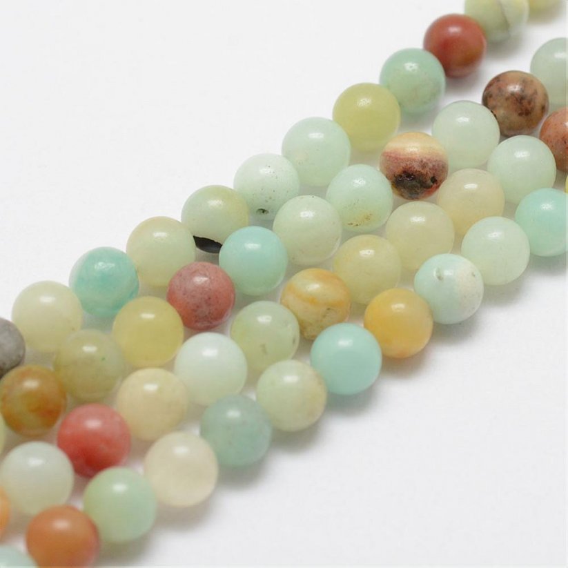 Naturquarz - Imitation von Amazonit - Perlen, mehrfarbig, 8 mm
