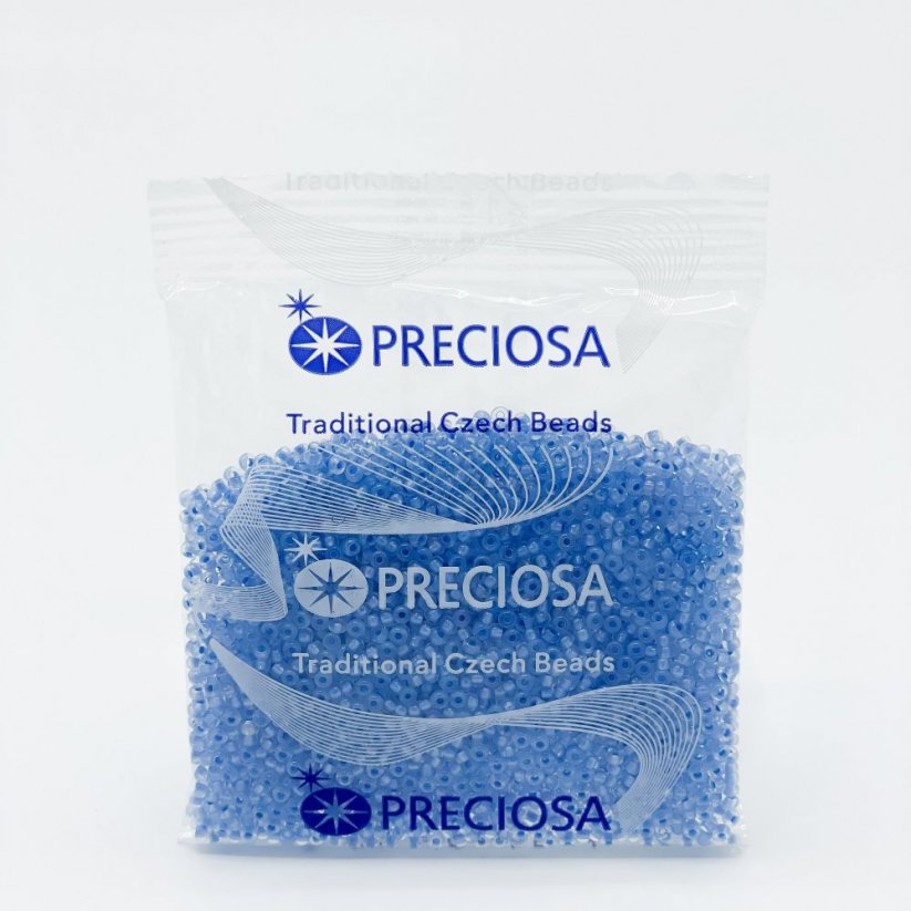 PRECIOSA Rocailles 9/0 Nr. 38632, transparent blau - 50 g