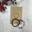 Geschenkkarte für Paare - Armbänder aus Achat, Amethyst und Rosenquarz