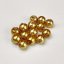 Glasperlen mit Perlmuttereffekt - 6 mm, golden