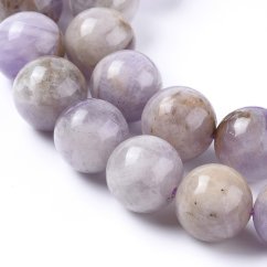 Přírodní jadeit - korálky, levandulové, 8 mm