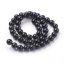 Natürlicher obsidian - Perlen, schwarz, 8 mm